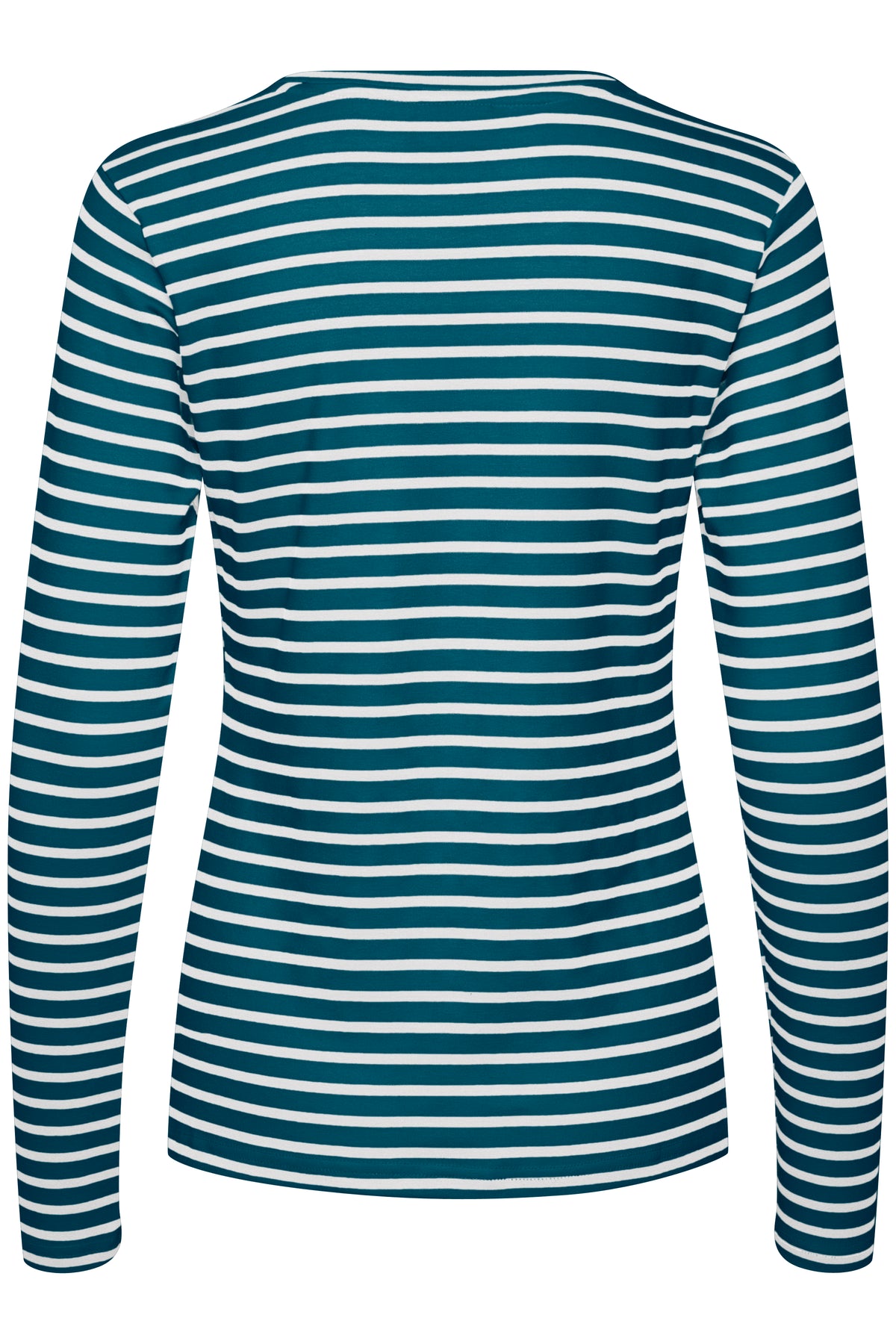 Kaffe Liddy Legion Blue/Chalk Stripe Top with Black Heart, 10502821