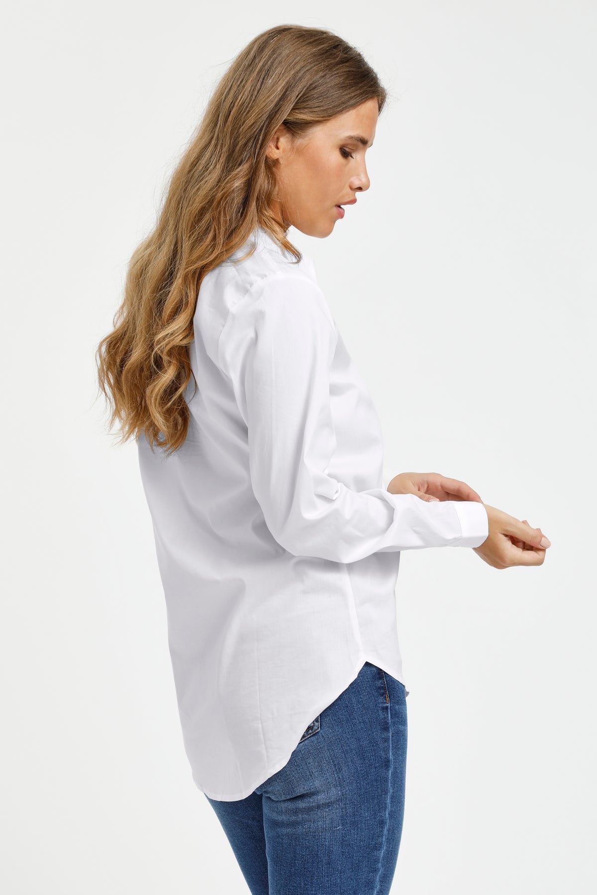 Kaffe Kascarlet Optical White Fitted Layering Shirt, 10504242