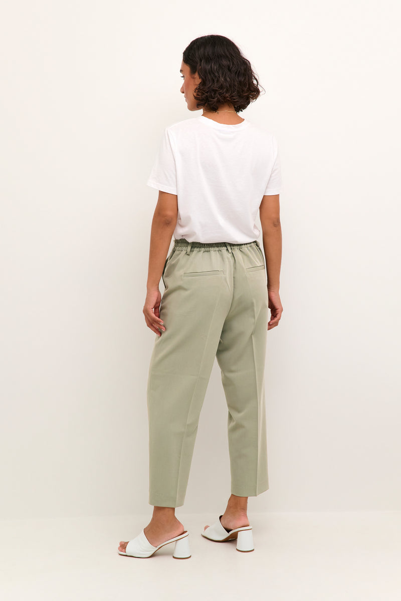 Kaffe Kasakura Highwaisted Vetiver Ankle Length Trousers, 10506127