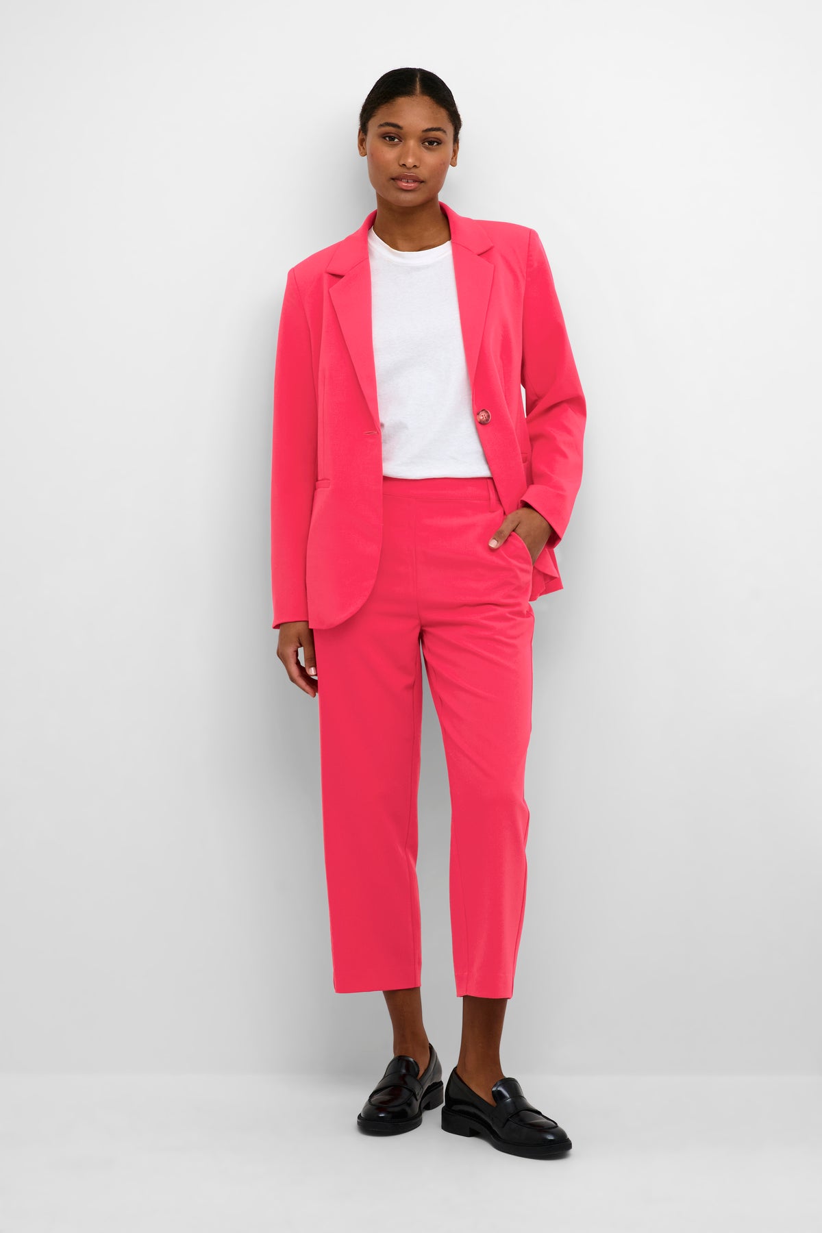 Kaffe Kasakura Virtual Pink Ankle Length Trousers, 10506127