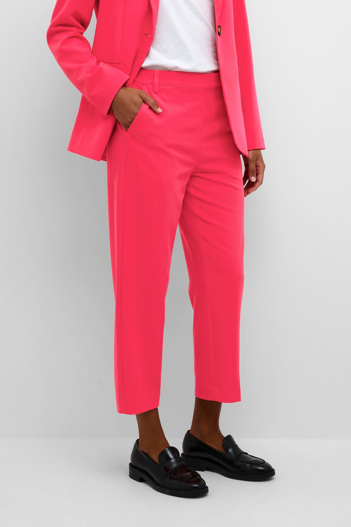 Kaffe Kasakura Virtual Pink Ankle Length Trousers, 10506127