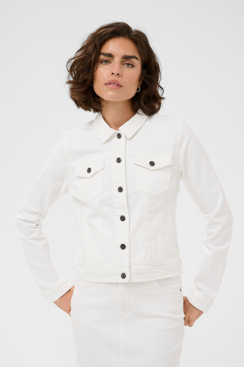 Kaffe Kazelina Chalk Denim Stretch Jacket