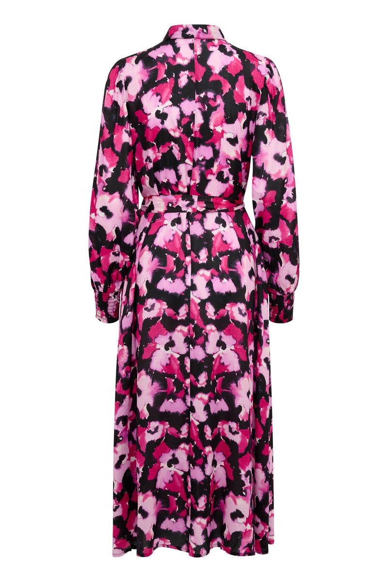 Kaffe Kapollie Oline Pink Faded Flower Print Shirt Dress, 10507798