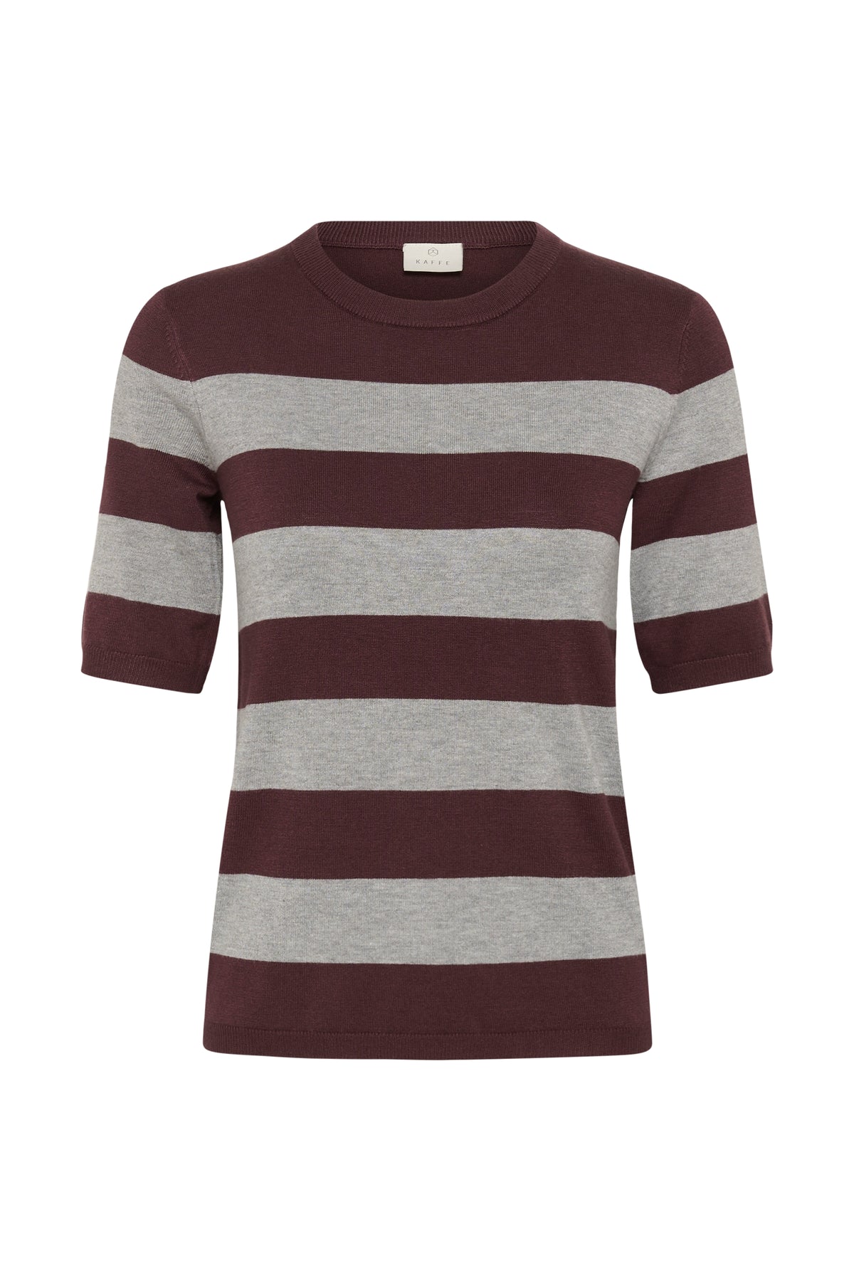 Kaffe Kalizza Fudge/Grey Melange Striped Knit