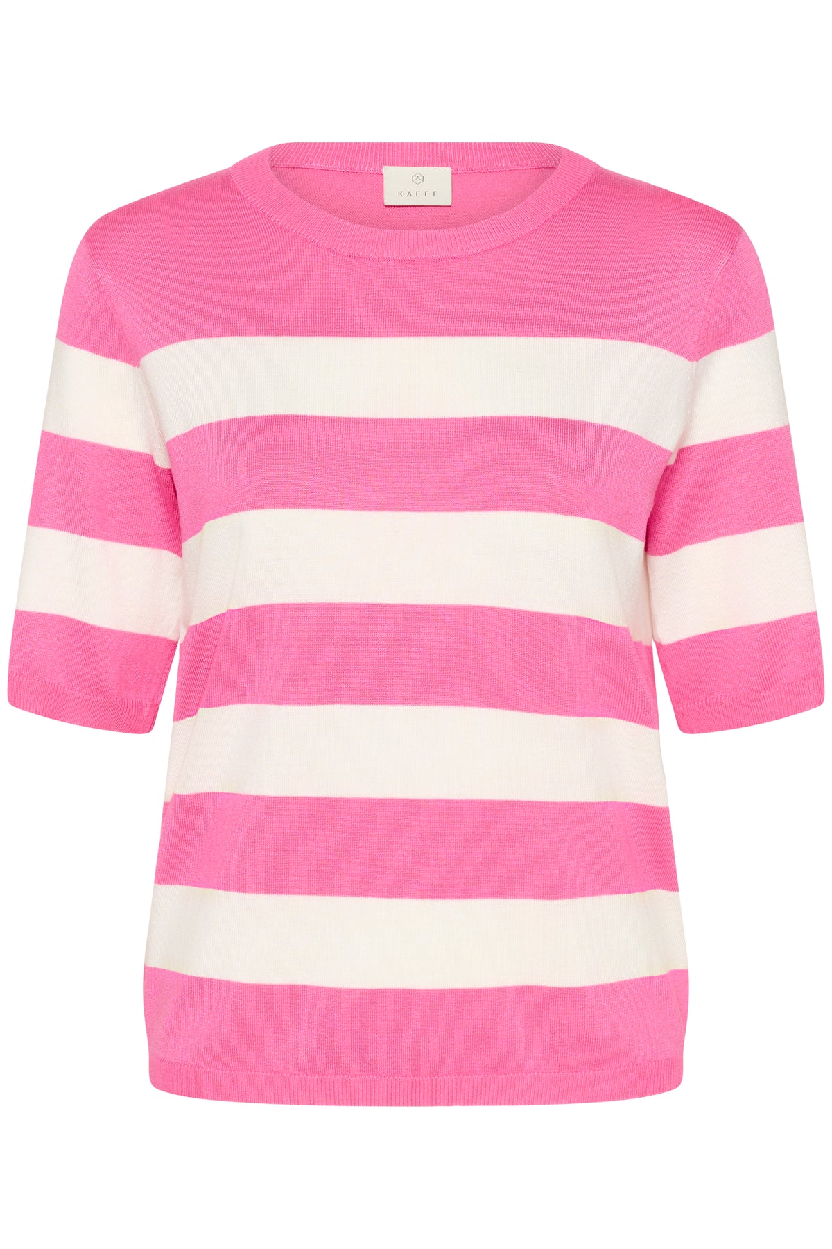 Kaffe Kalizza Power Pink/Chalk Striped Knit