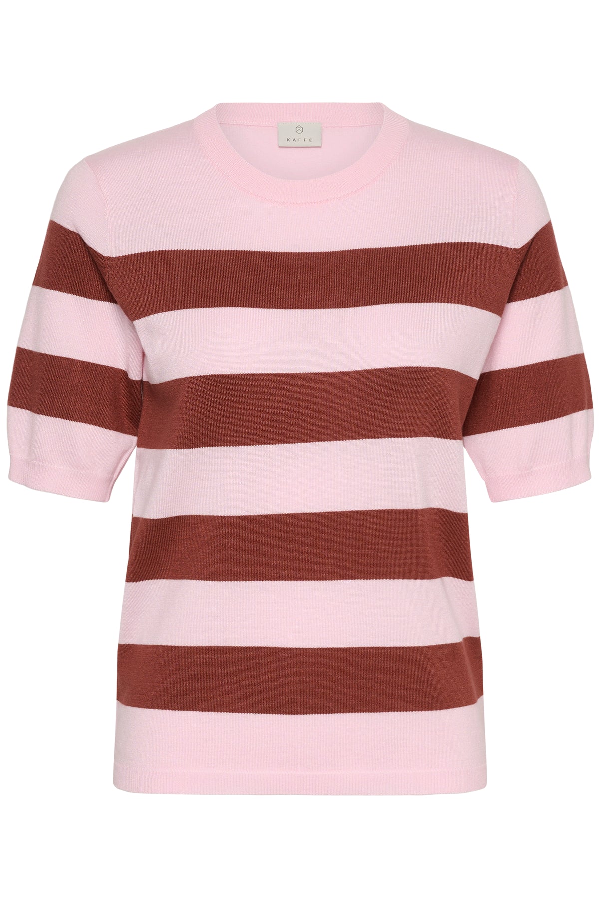 Kaffe Kalizza Ballerina Pink/Henna Striped Knit, 10508410