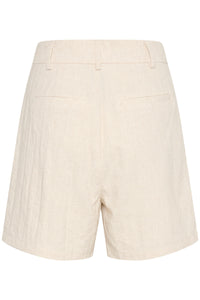 Kaffe Kadaniella Feather Grey Linen Highwaisted Wide Leg Shorts, 10508566