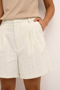 Kaffe Kadaniella Feather Grey Linen Highwaisted Wide Leg Shorts, 10508566