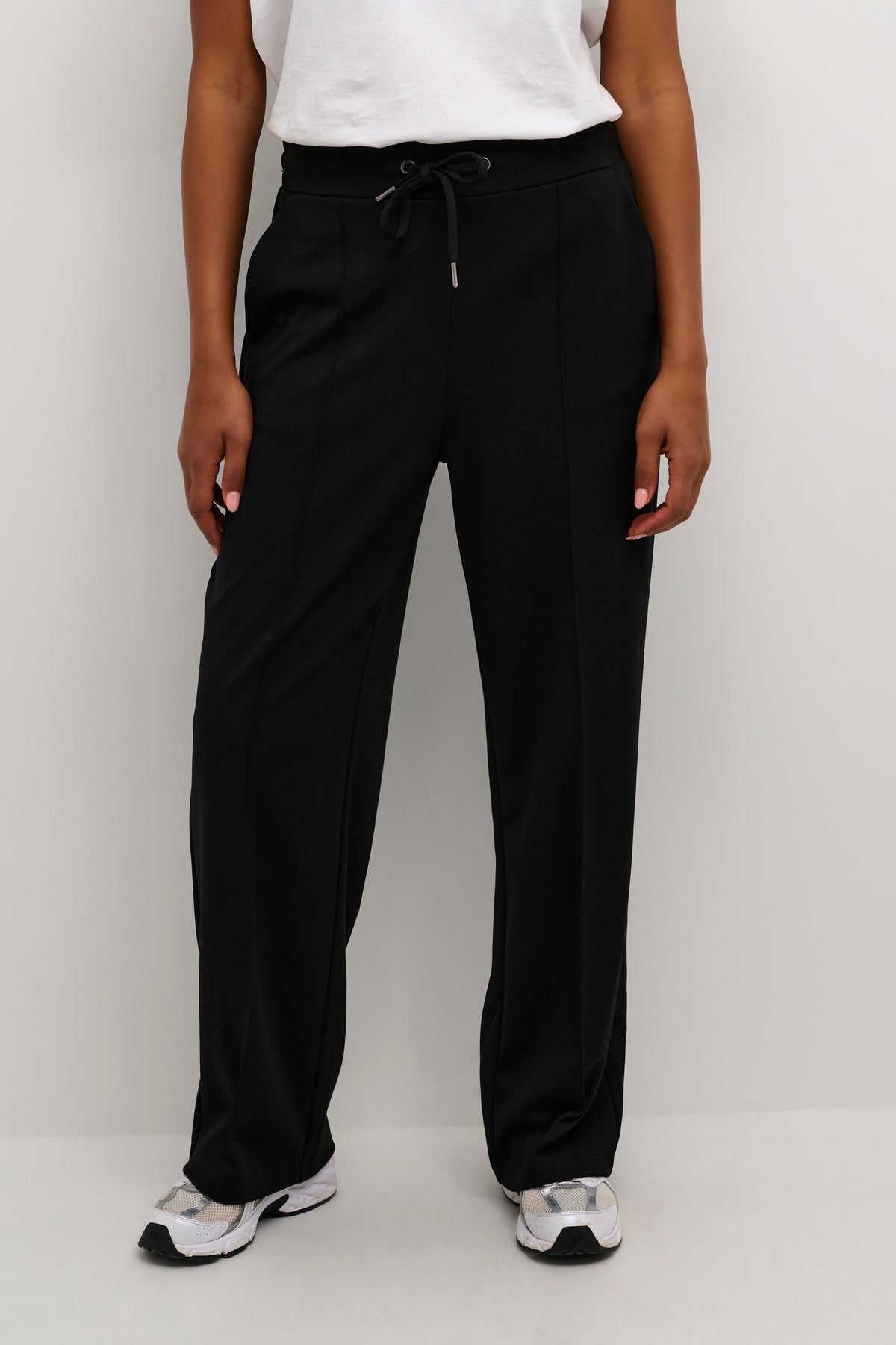 Kaffe Kajenny Black Wide Leg Elasticated Trousers, 10508621