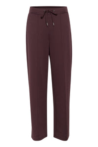 Kaffe Kajenny Fudge Burgundy Wide Leg Joggers, 10508621