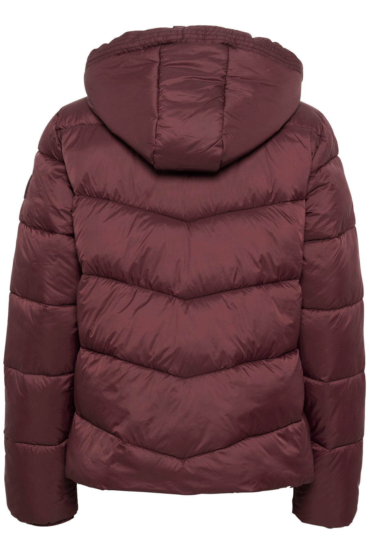 Kaffe Kasusanne Fudge Burgundy Ultimate Puffa Jacket with Detachable Hood