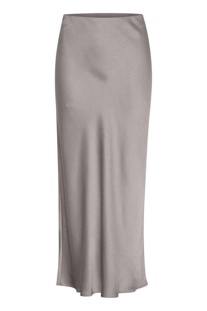 Kaffe Kalotte Steeple Grey Ankle Length Slip Skirt, 10508853