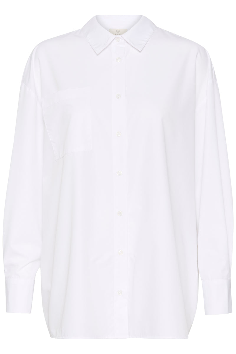 Kaffe Kagrace Oversized Optical White Open Back Shirt, 10508890