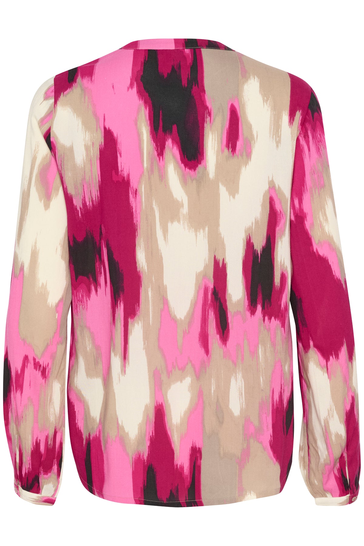 Kaffe Kabeathe Pink Abstract Printed V-Neck Blouse, 10508895