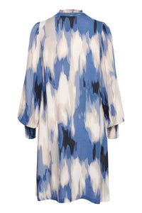 Kaffe Kabeathe Blue Abstract Printed Dress, 10508899