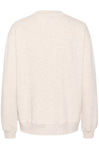 Kaffe Kamolly Feather Grey Melange Oversized Sweatshirt, 10509087