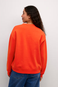 Kaffe Kamolly Fiery Red Oversized Sweatshirt, 10509087