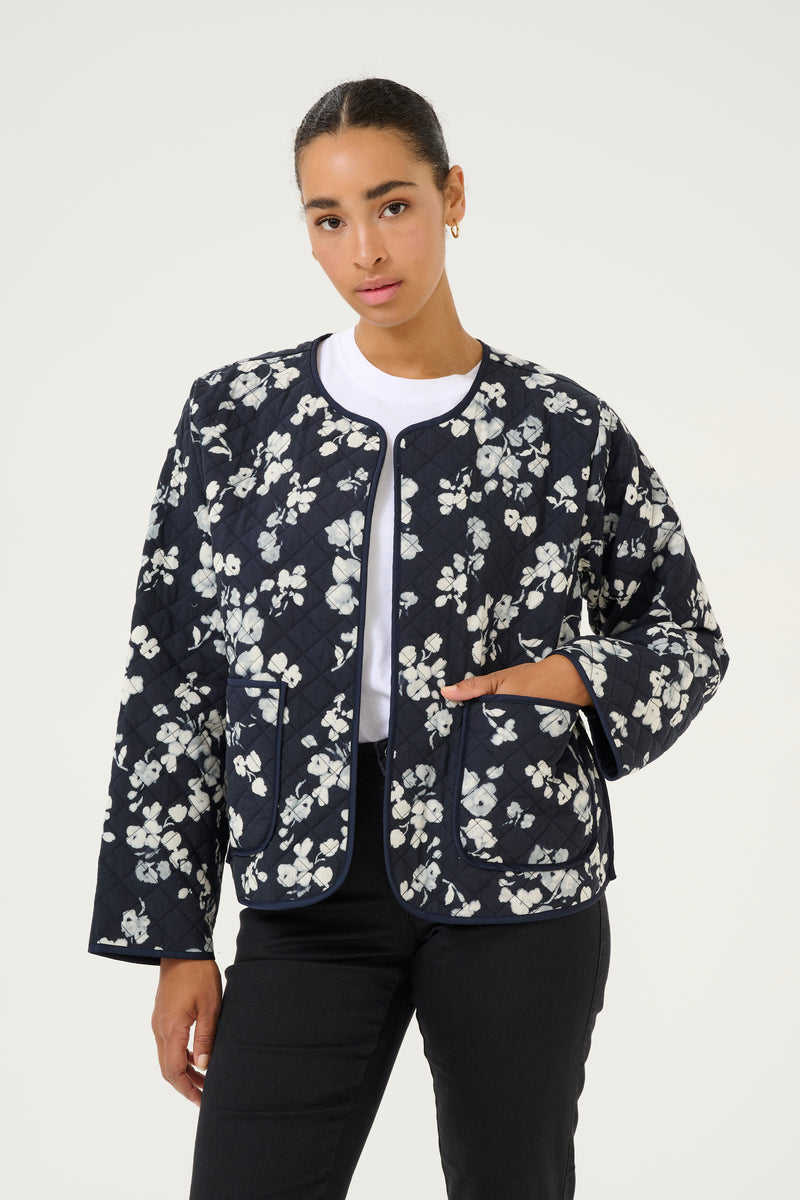 Kaffe Kavalia Marine Navy Flower Print Jacket