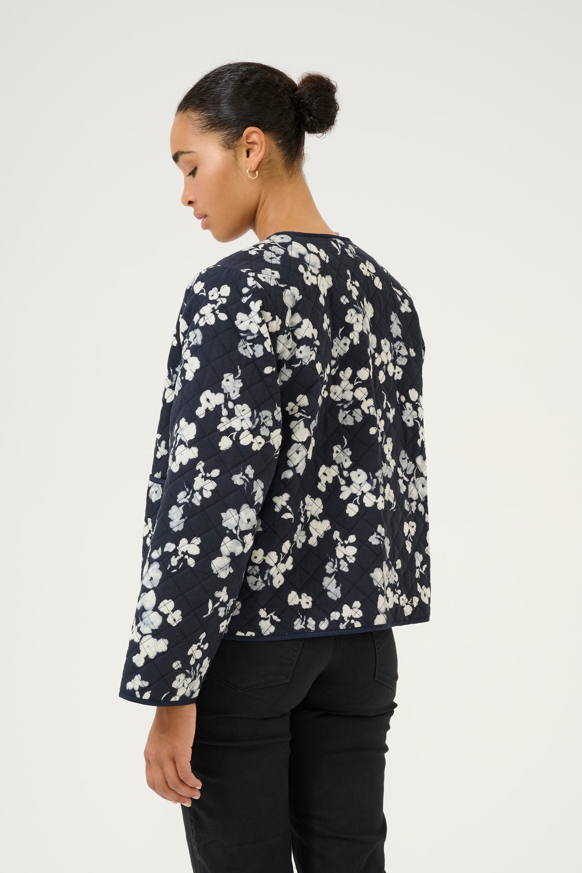 Kaffe Kavalia Marine Navy Flower Print Jacket