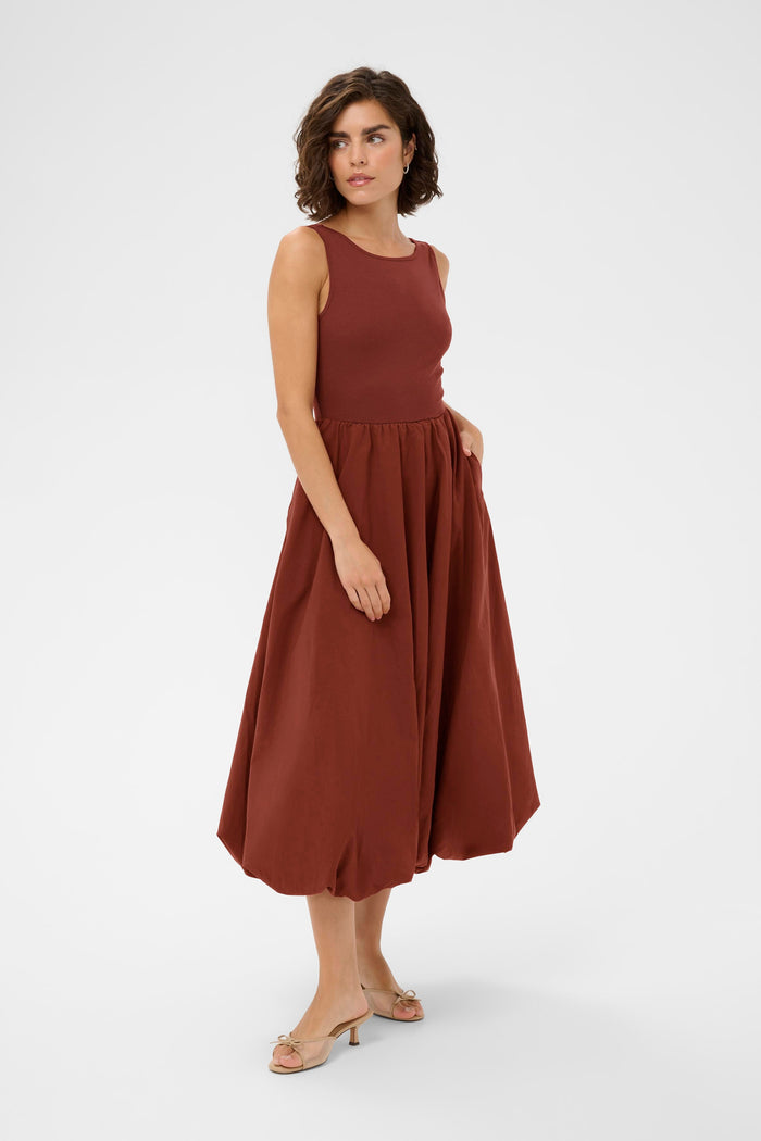 Kaffe KaKirsten Henna Midi Dress, 10510006