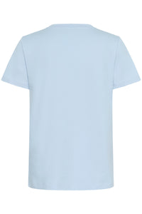 Kaffe Kajean Powder Blue Embellished Rose T-Shirt, 10511081