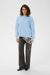 Kaffe Kasussi Powder Blue Supersoft Fleece Lined Sweatshirt, 10511087