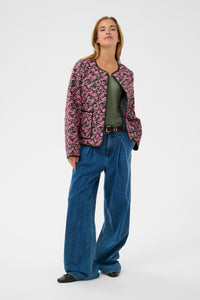 Kaffe Kanuria Pink/Khaki Floral Quilted Jacket, 10511167