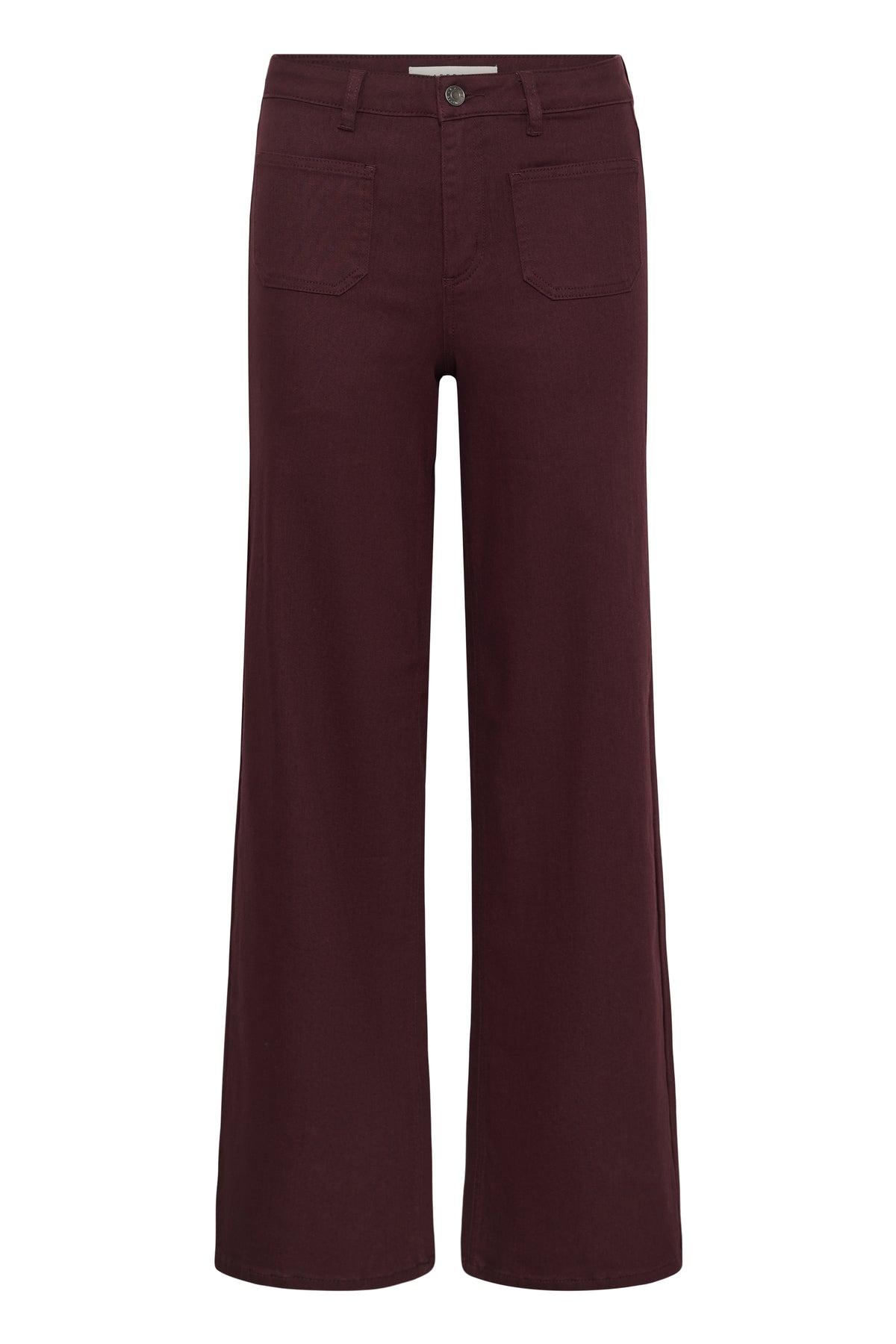 Kaffe Kabrook Fudge Burgundy Highwaisted Straight Wide Leg Jeans, 10511225