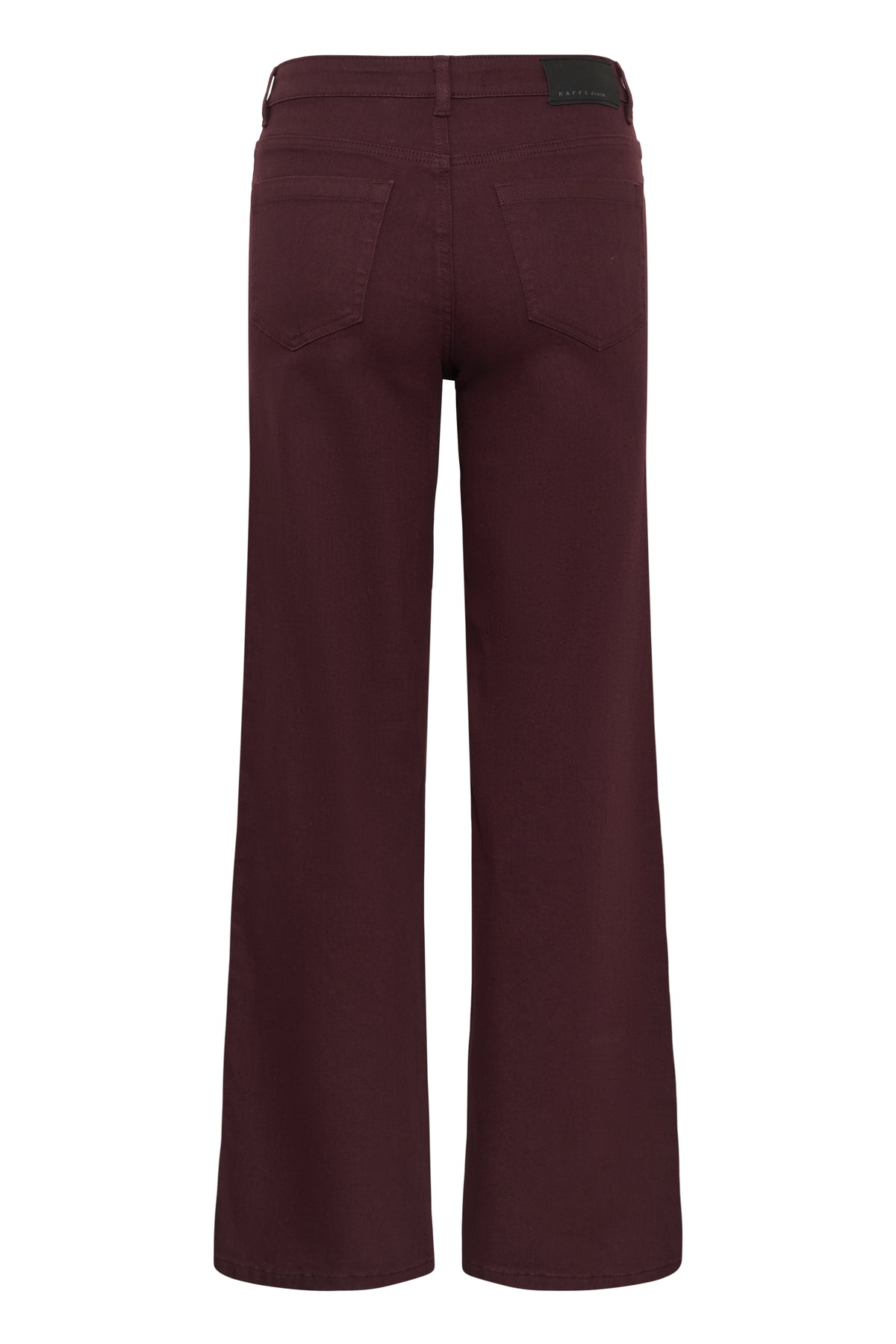 Kaffe Kabrook Fudge Burgundy Highwaisted Straight Wide Leg Jeans, 10511225