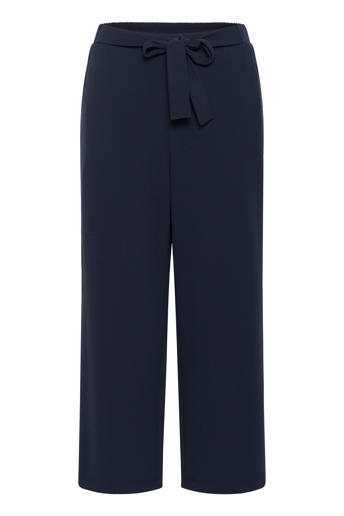 Kaffe Kaphoebe Midnight Marine Wide Leg Cropped Trousers, 10511244