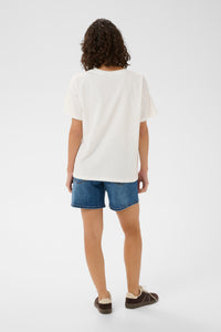 Kaffe KaChelsea Chalk 'Hello Sunshine' Lime Oversized T-Shirt, 10511340