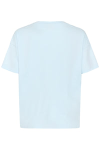 Kaffe KaChelsea Baby Blue Logo Oversized T-Shirt, 10511340