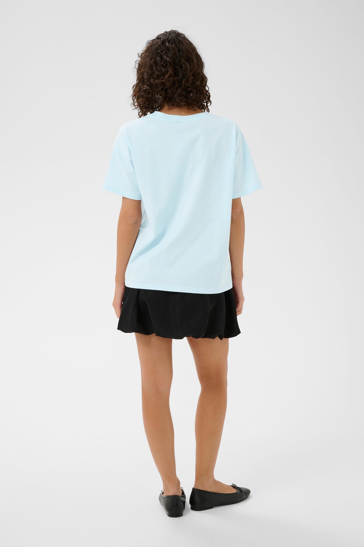 Kaffe KaChelsea Baby Blue Logo Oversized T-Shirt, 10511340