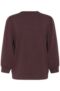 Kaffe Kaannie Fudge Burgundy Modal Top, 10511348