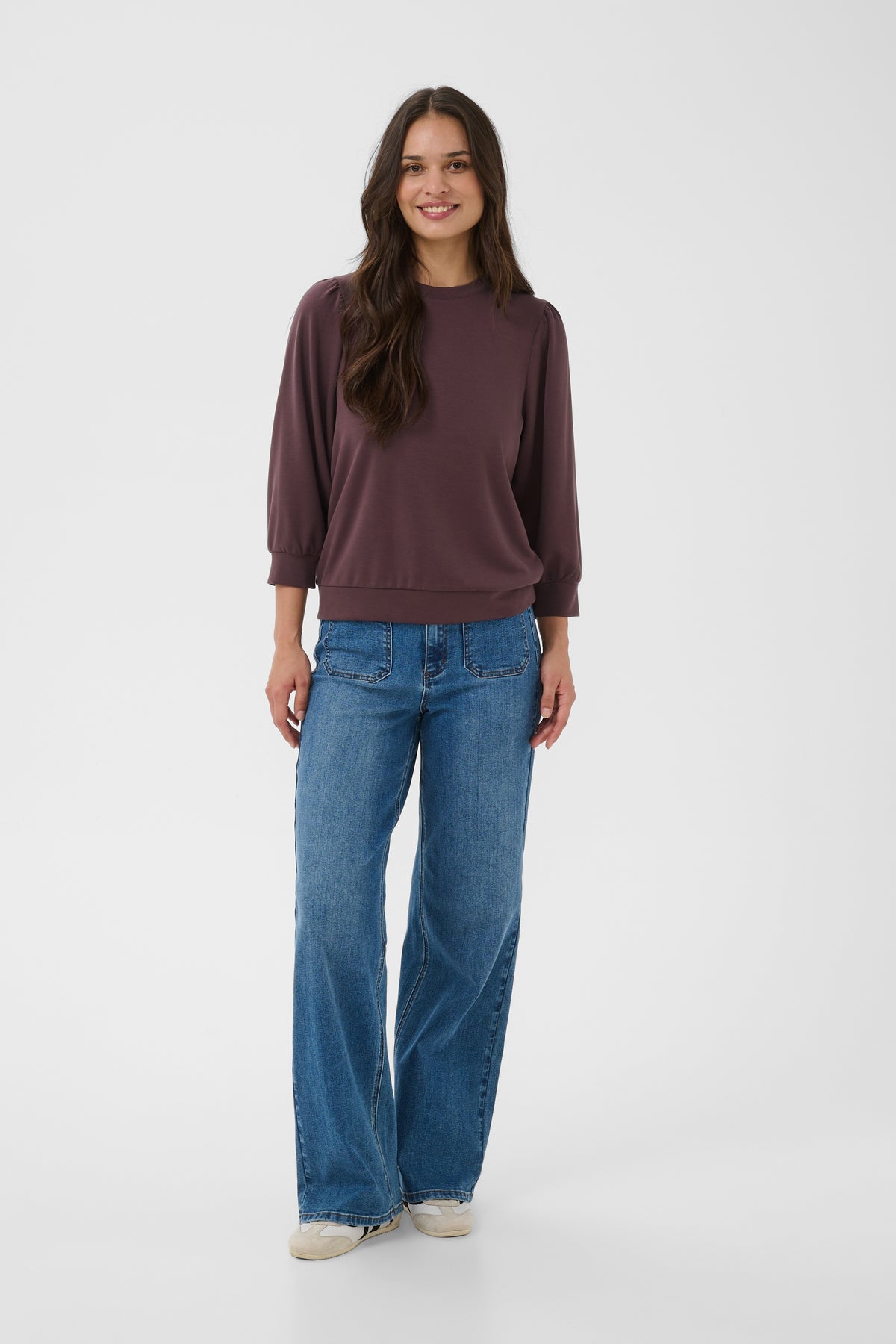 Kaffe Kaannie Fudge Burgundy Modal Top, 10511348