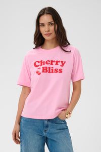 Kaffe Kacherie Pink Frosting 'Cherry Bliss' Logo T-Shirt