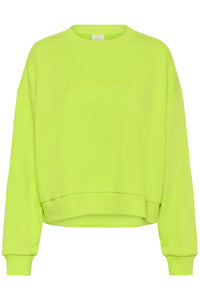  Kaffe Kalila Wild Lime Logo Oversized Sweatshirt, 10511411