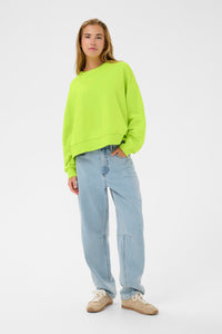  Kaffe Kalila Wild Lime Logo Oversized Sweatshirt, 10511411