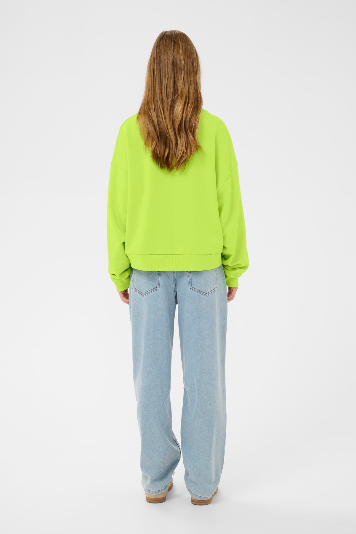  Kaffe Kalila Wild Lime Logo Oversized Sweatshirt, 10511411
