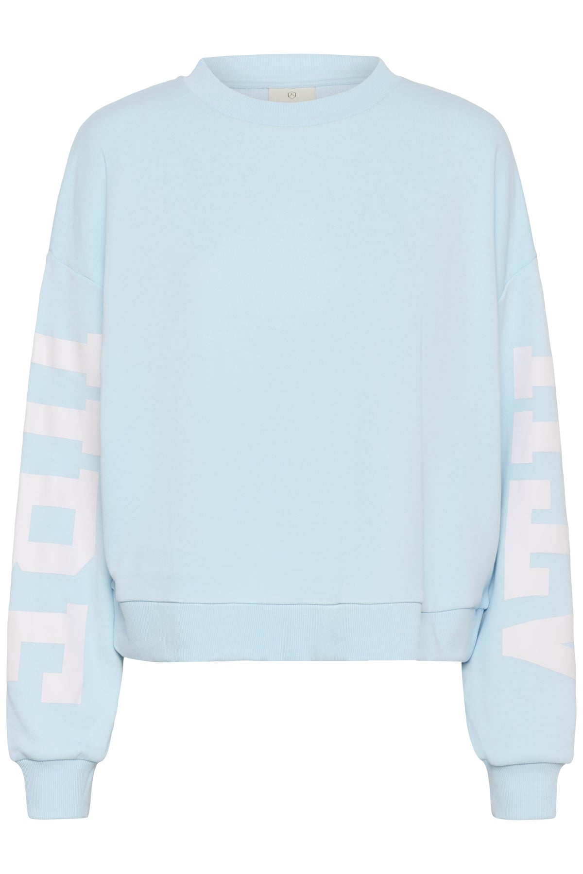 Kaffe Kalila Nantucket Baby Blue Logo Oversized Sweatshirt