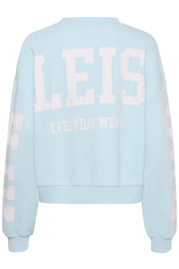 Kaffe Kalila Nantucket Baby Blue Logo Oversized Sweatshirt