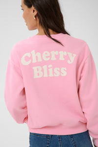 Kaffe Kamelody Pink Frosting Supersoft Fleece Lined ‘Cherry Bliss’ Sweatshirt