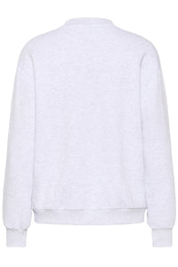 Kaffe Kamelody Grey Melange Supersoft Fleece Lined ‘Amour’ Sweatshirt, 10511456