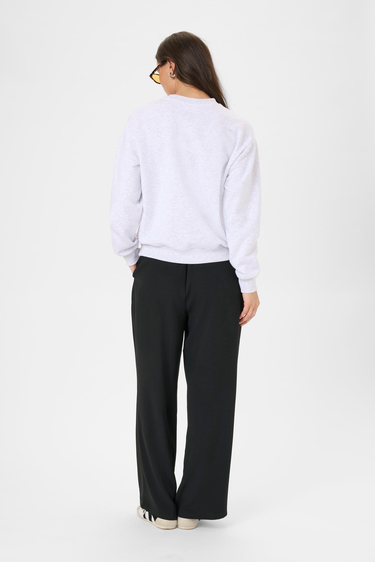 Kaffe Kamelody Grey Melange Supersoft Fleece Lined ‘Amour’ Sweatshirt, 10511456