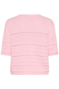 Kaffe Kamellie Ballerina Pink V-Neck Knit, 10511512