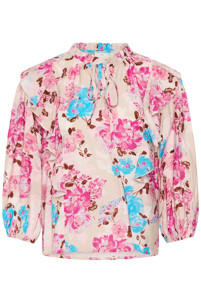 Kaffe KaHaisley Multi Colour Flower Print Blouse, 10511583