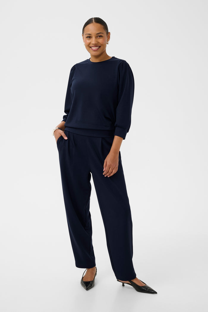 Kaffe Kaannie Midnight Marine Modal Barrel Leg Joggers, 10511588
