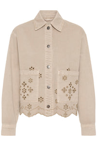 Kaffe KaMimi Feather Beige Broderie Anglaise Jacket, 10511598