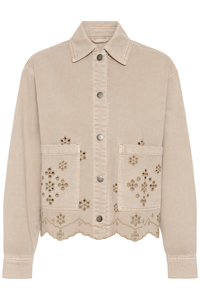 Kaffe KaMimi Feather Beige Broderie Anglaise Jacket, 10511598