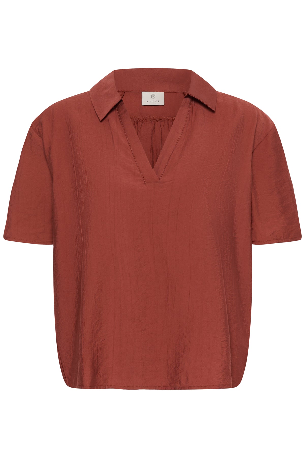 Kaffe KaEmily Henna V-Neck Blouse, 10511608